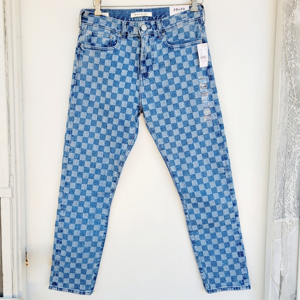 PacSun Eco Holden Slim Taper Checkered Comfort Jeans 29x30 NWT